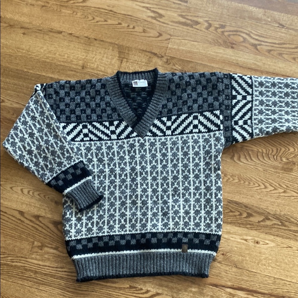 Men's Gray Patterned Sweater
